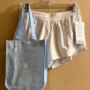lululemon athletica hottie hot 4in shorts (NWT) and lululemon tote bag!